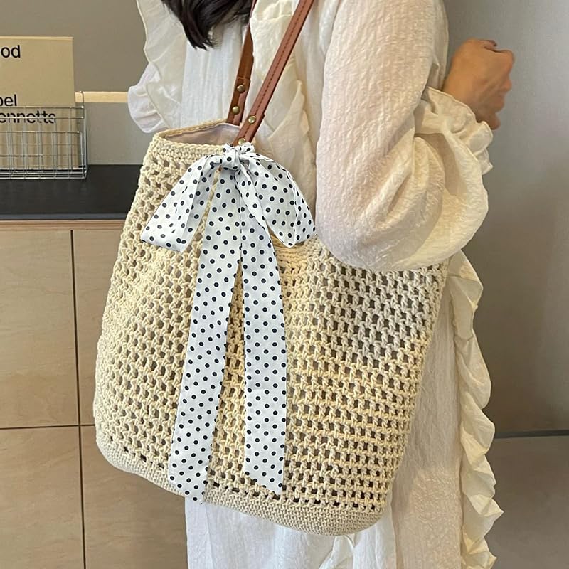 YALLNASL Long Skinny Polka Dot Scarves - Trendy Polka Dot Scarf for Neck Handbag Hair Accessories Womens Vintage Party Outfit - Image 5