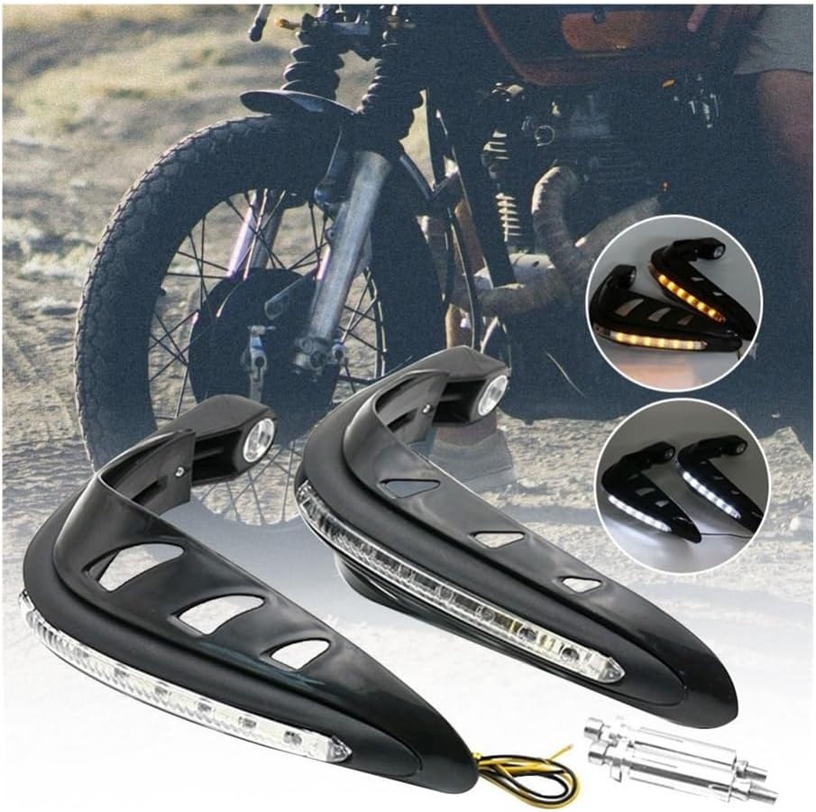 Coverre Handguard 1 Pair Motorcycle Hand Guards Handlebar Protector with LED Lights Motor Handguards Motocross Accessories