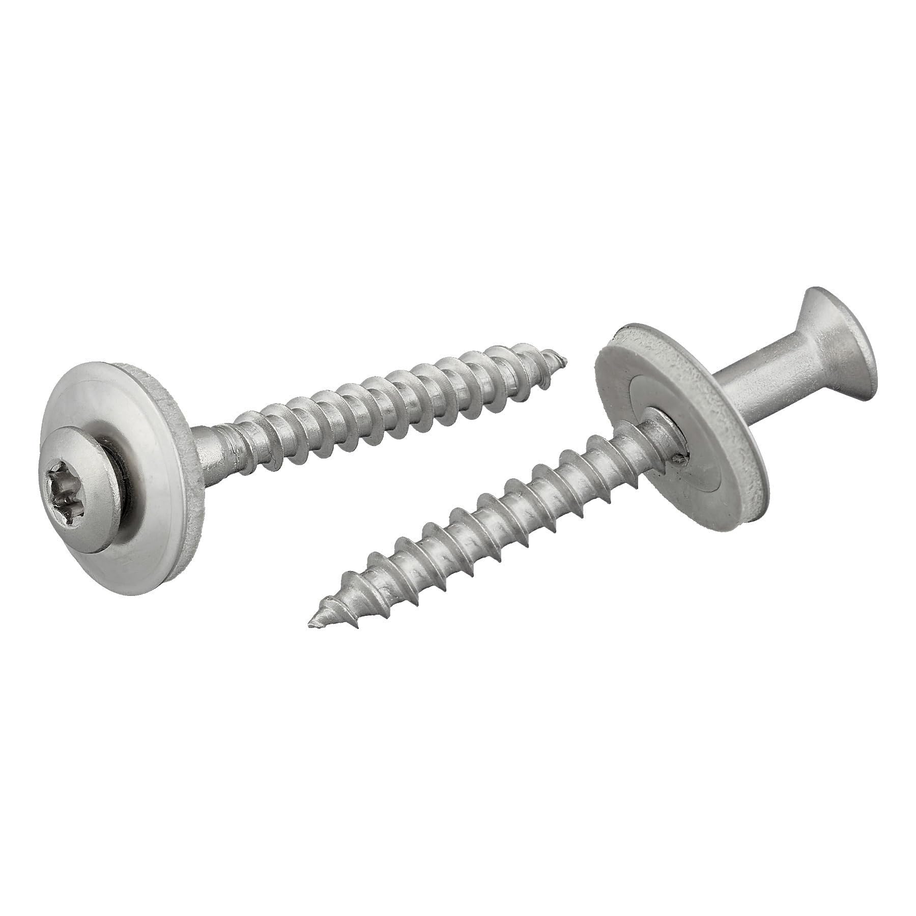 Śruby blacharskie z podkładką uszczelniającą EPDM (15 mm) i napędem Torx / TX20 | stal szlachetna A2 | podobne do DIN 7995/DIN 9171 | śruba do blachy trapezowej | śruba blacharska (4,5 x 70 mm, 500