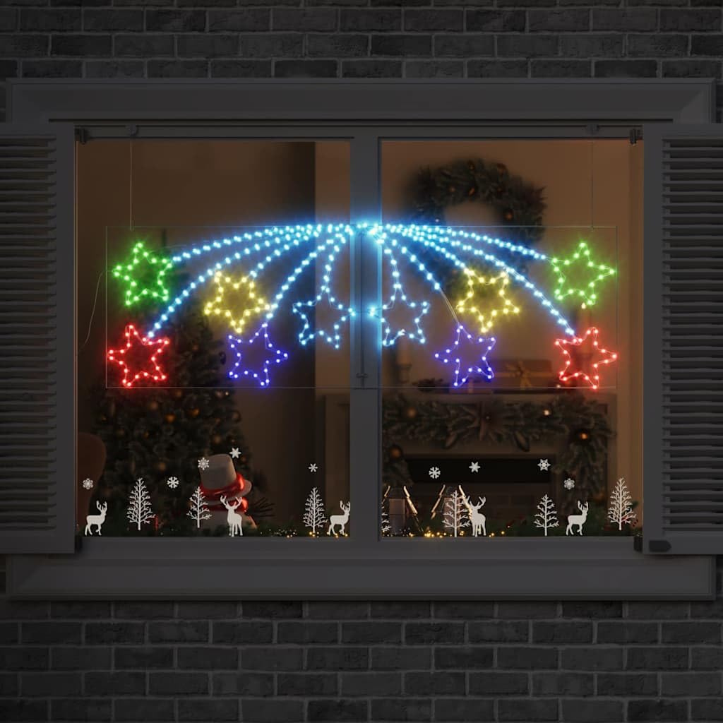 vidaXL Estrella de Navidad 432 LED Multicolor 182 x 58 cm PVC