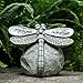 Rezpuao Garden Statue Dragonfly,Solar Dragonfly Decor for Outdoor,Resin Dragonflies Figurine with Solar Light for Patio,Balcony,Yard,Lawn Ornament,Perfect Garden Gift