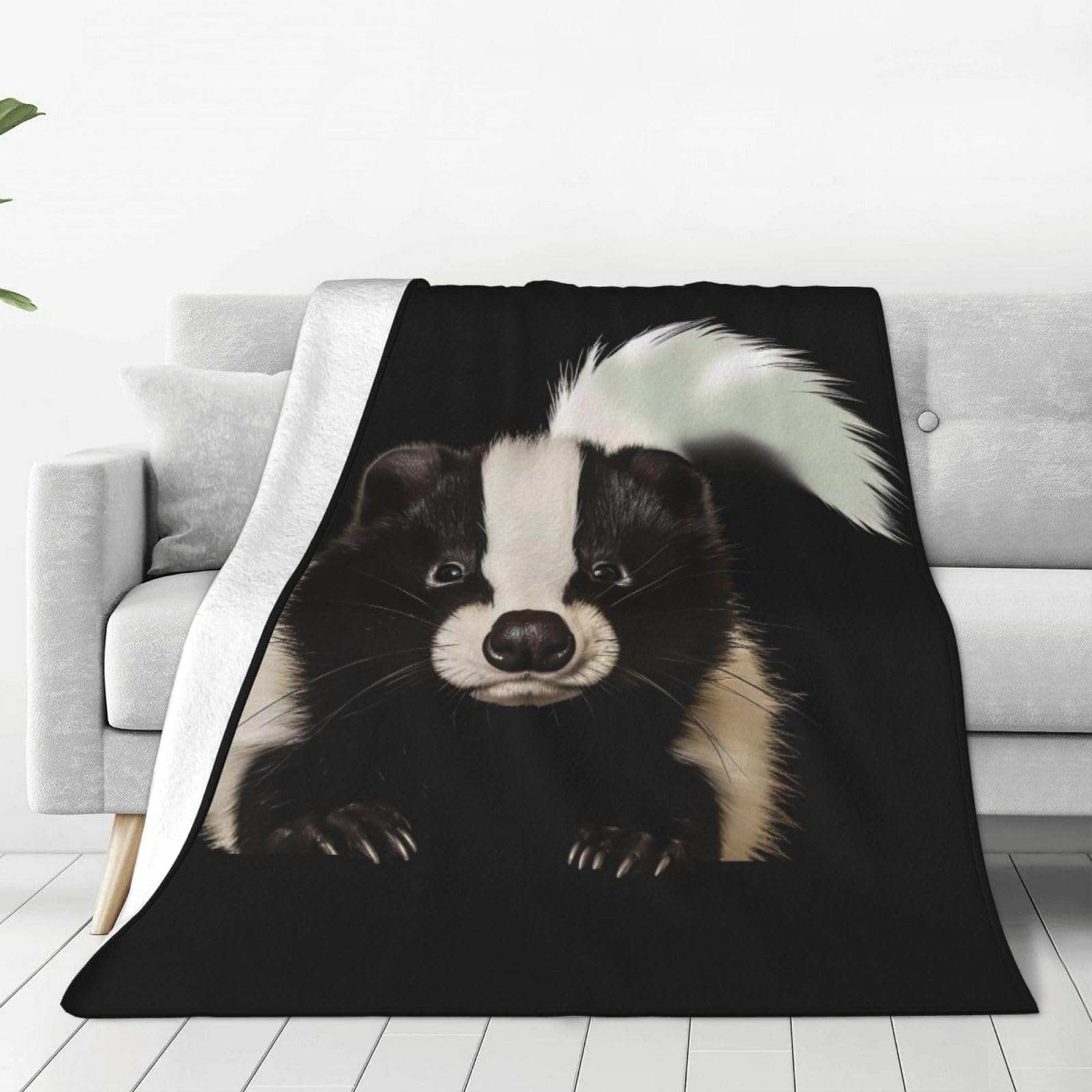 Amazon.com: ZAMOUX Cute Skunk Print Ultra-Soft Micro Fleece