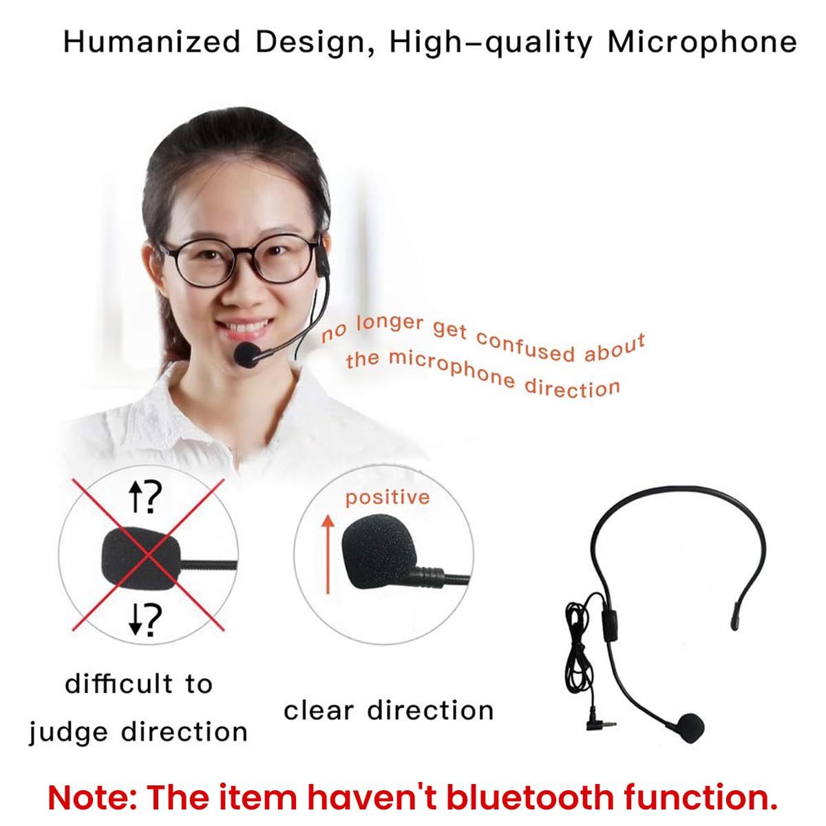 ZORBES® Voice Amplifier for Teachers - Microphone Headset Set 2200 mAh, with Headset Microphone Support TF Card/U Flash Disk, Portable Voice Amplifier for Teachers, Tour Guide, Coach, Speaker (Black) - Image 9 thumbnail