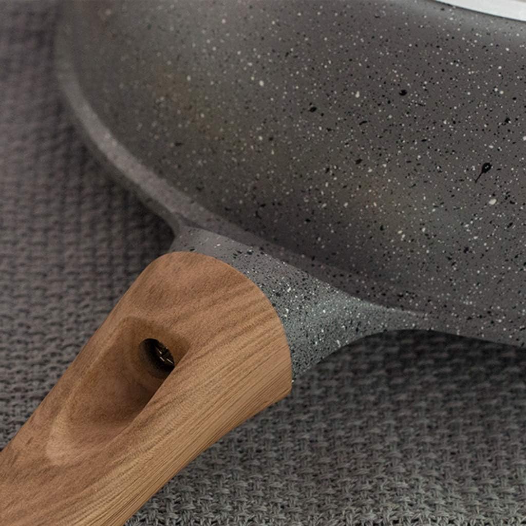 HBJWOV Maifan Stone Pancake Frying Pan No Oil Fume Pan Nonstick Small Pot Single Handle 20cm