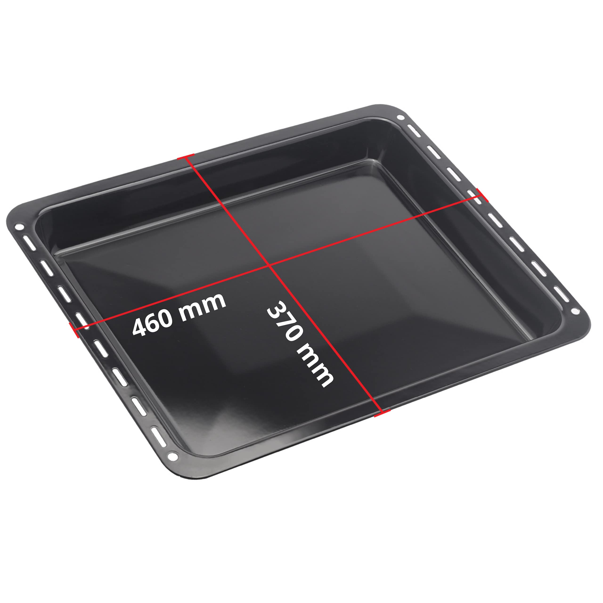 UNIQDEALZ 460x370x25 mm Universal Backblech Fettpfanne emailliert/passend für Bosch/Siemens/Constructa/Neff BSH-Gruppe für 675876 und 662999 / Balay/Profilo/Samsung/Gorenje/Teka/Beko