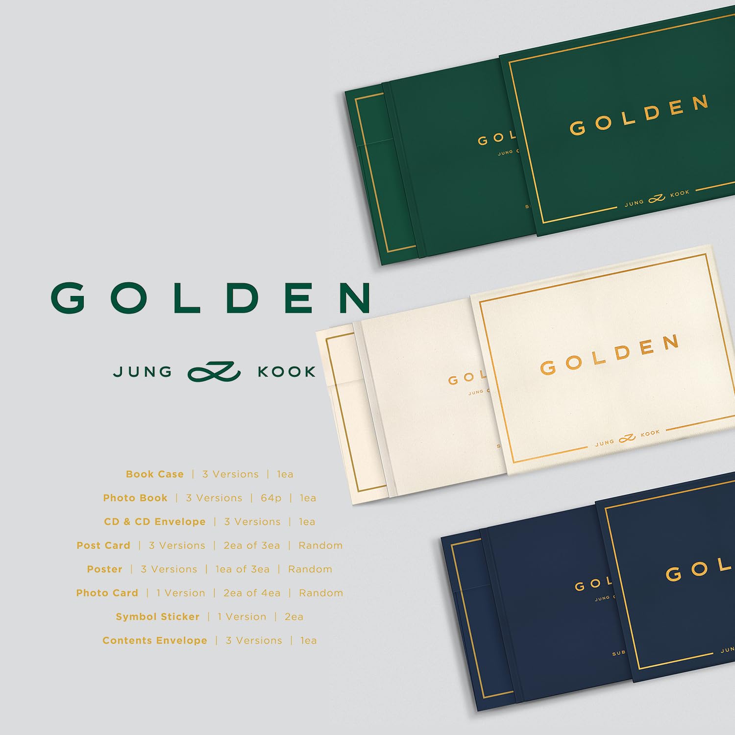 Amazon.com: JUNGKOOK - [GOLDEN] (SHINE Ver.) Book Case + Photo