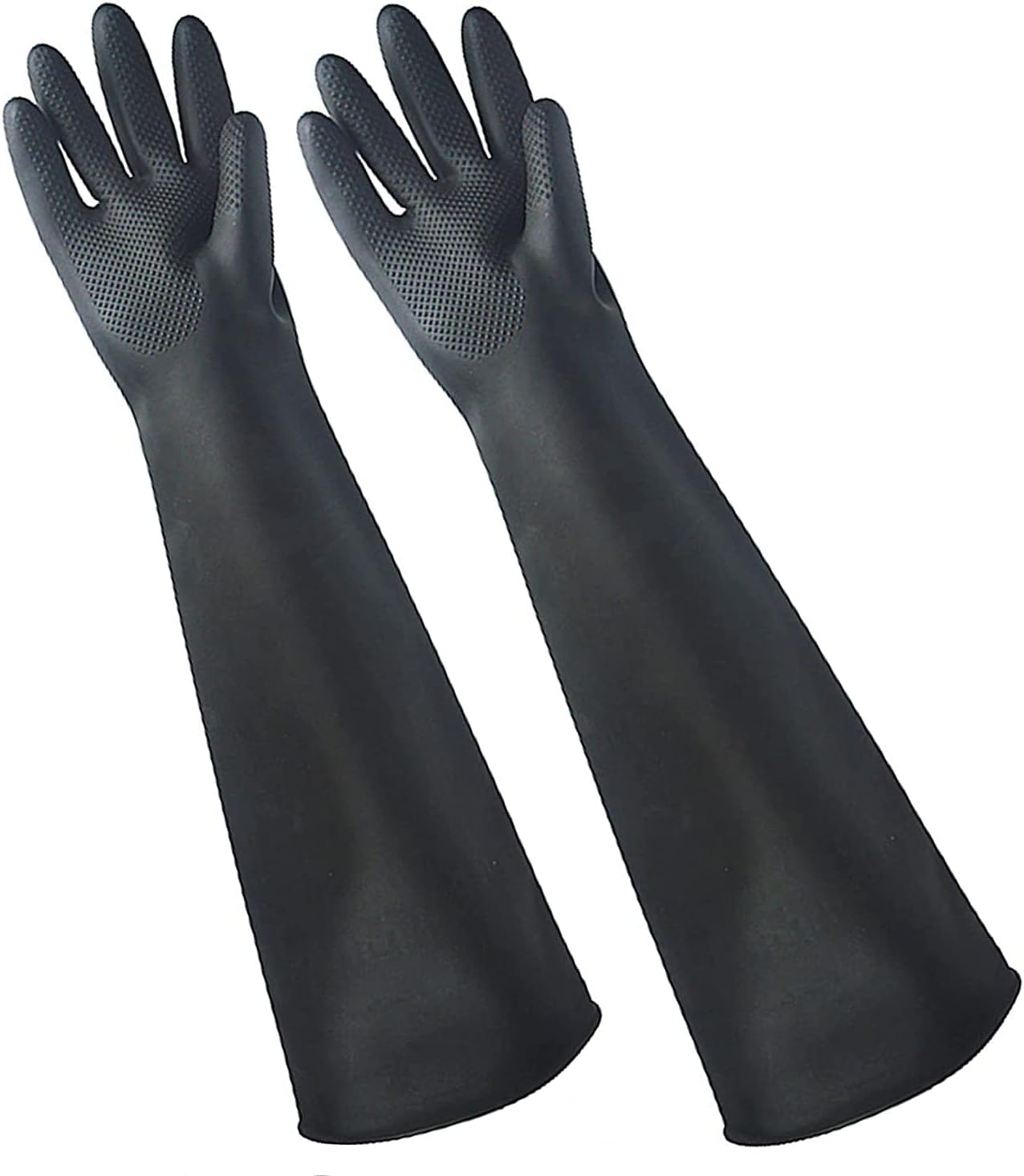 Nobgum 24" Extra Long Rubber Protective Gloves, Reusable Heavy Duty