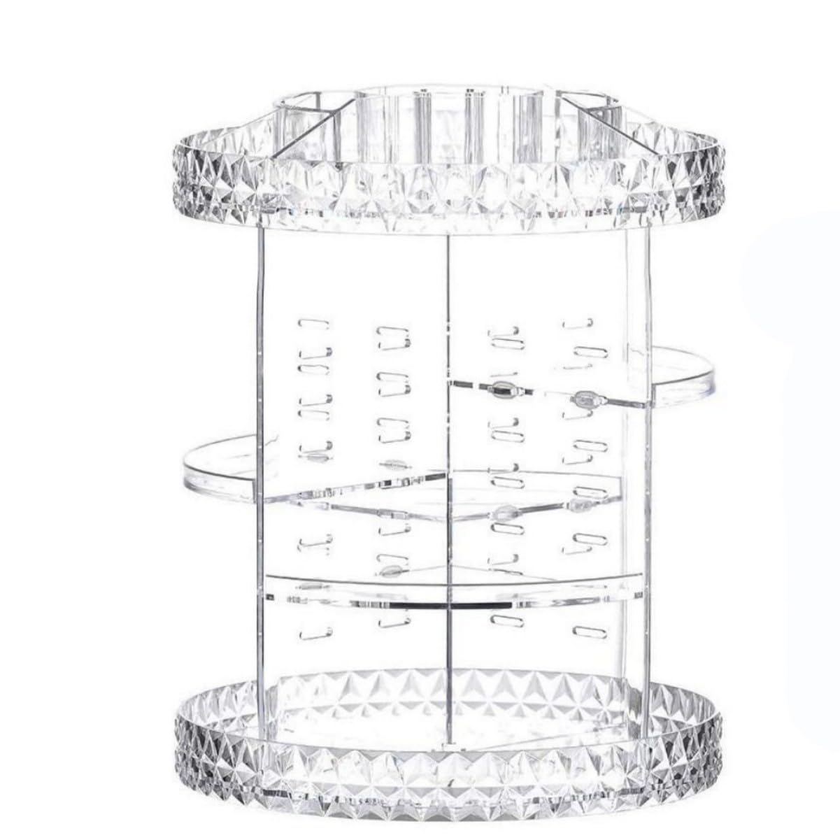 360° Rotating Make Up Storage, 4 Layers Acrylic Cosmetic Organiser, Clear Beauty Organiser Desktop for Dresser, Bathroom, Bedroom (Clear)