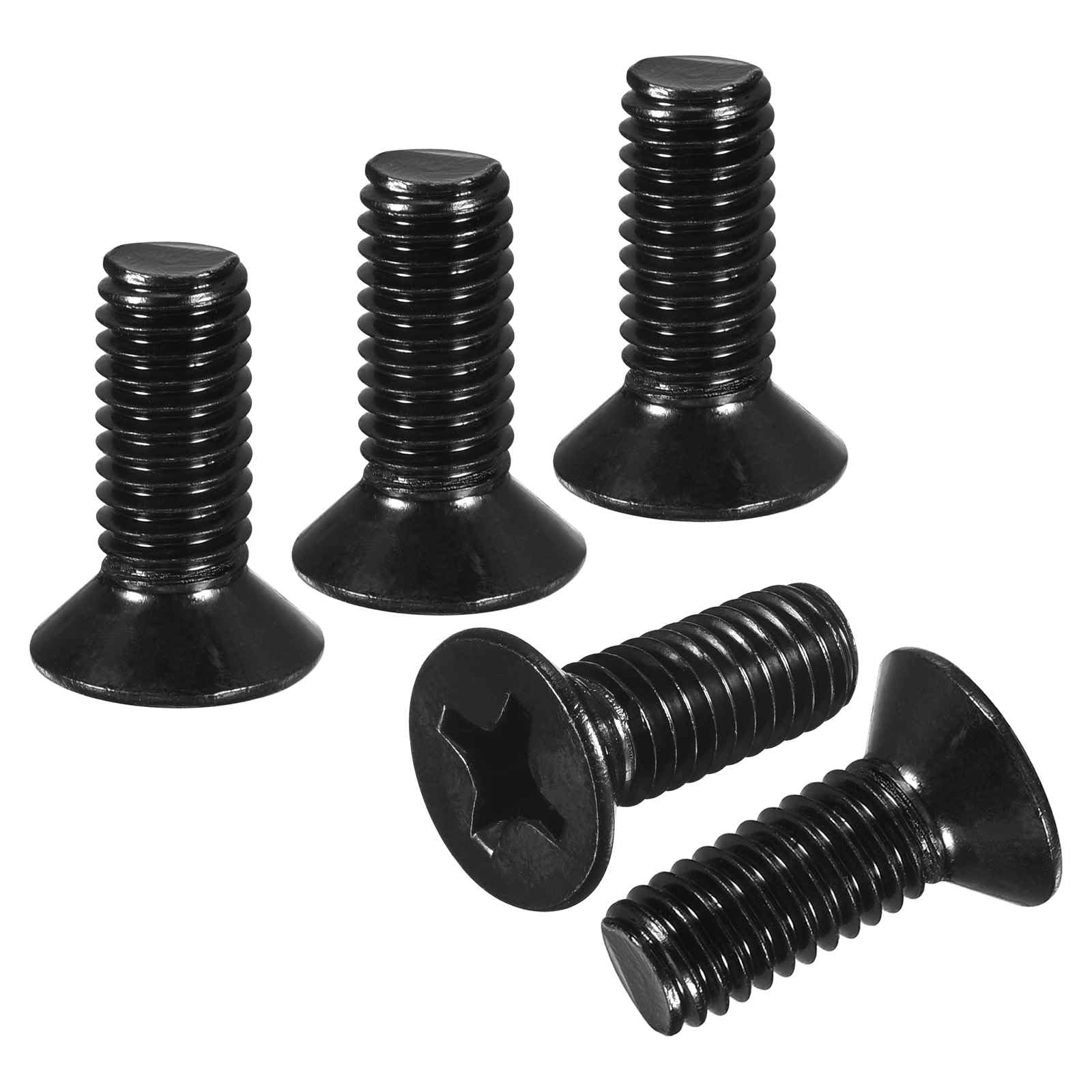 DTGN #6-32x1/2" Flat Head Countersunk Machine Screws - 100pcs - Good for Furniture and Machinery - 304 Stainless Steel Phillips Machine Screws Bolts - Black Oxide Finish โ image 1