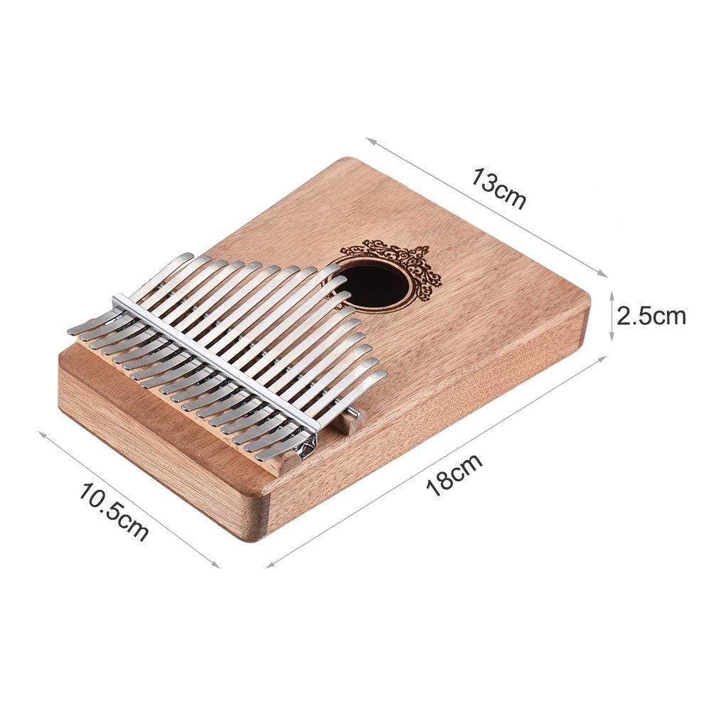 Kalimba Daumen Klavier 17 Tasten Holzkörper Musikinstrument für Anfänger