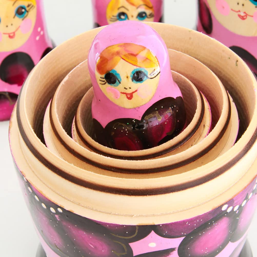 Magnifique Matriochka 4 Pièces En Bois Peint – Poupées Russes Gigognes Artisanales – Idée Cadeau Unique