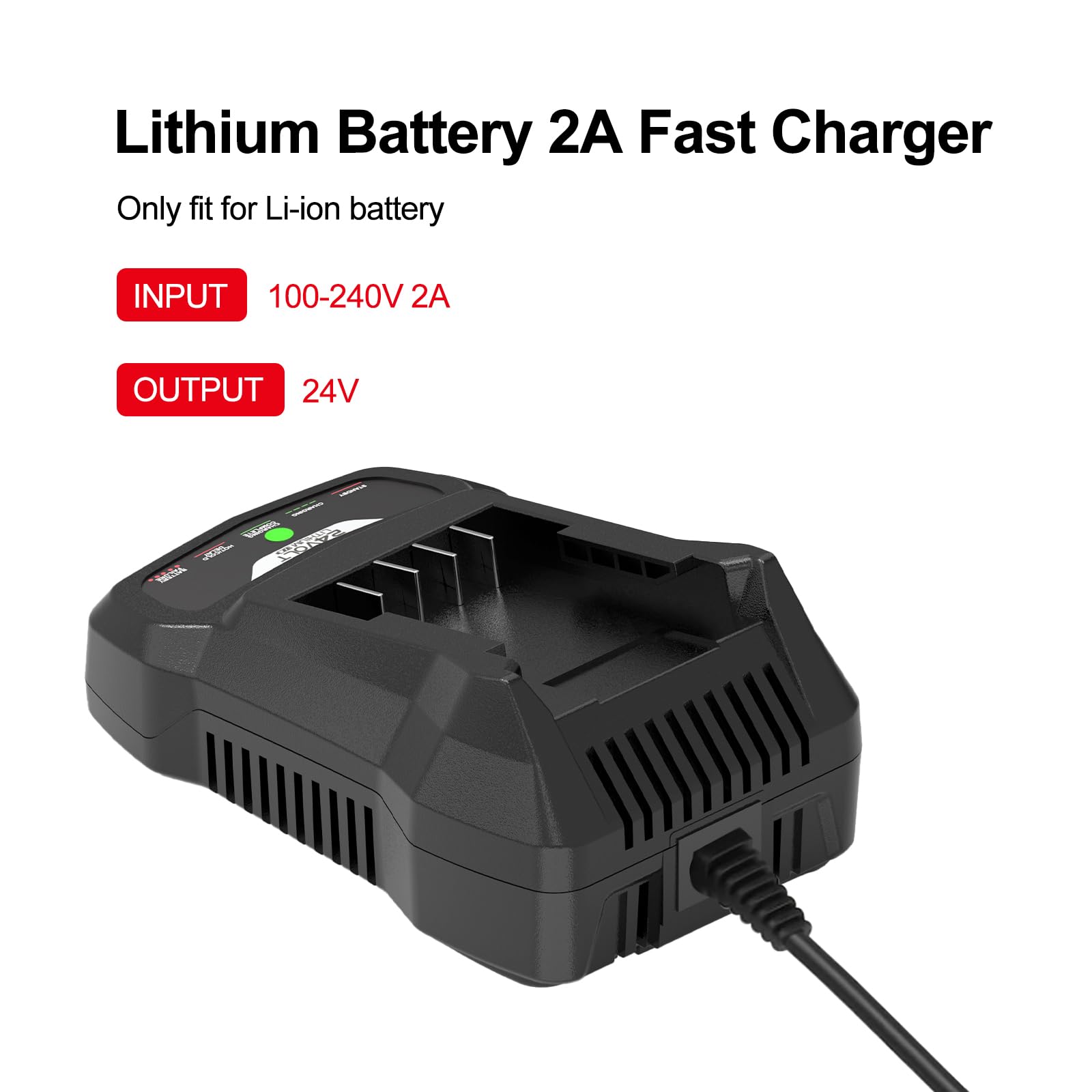 Bakipante 24V Battery Charger Replacement for Greenworks Charger 2938202 Compatible with 24 Volt Batteries BAG711 BAG708 BAG709 BAG710