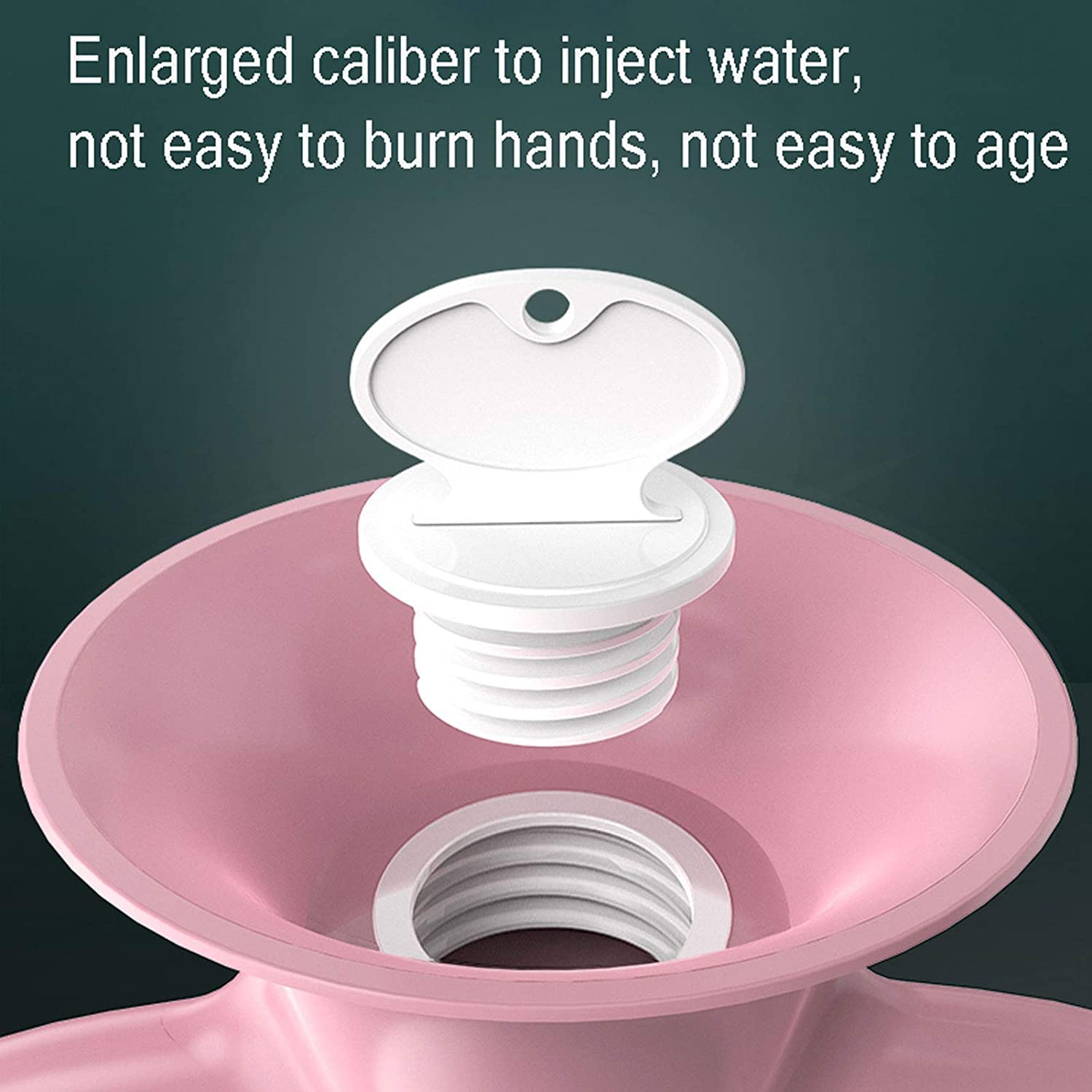 Bolsa De Agua Caliente Suave Botella De Agua Caliente, Bolsa Para Las Piernas La Cintura Del Cuello Trasero, Cama, Para Aliviar El Dolor Botella Agua Caliente Adultos(Pink)
