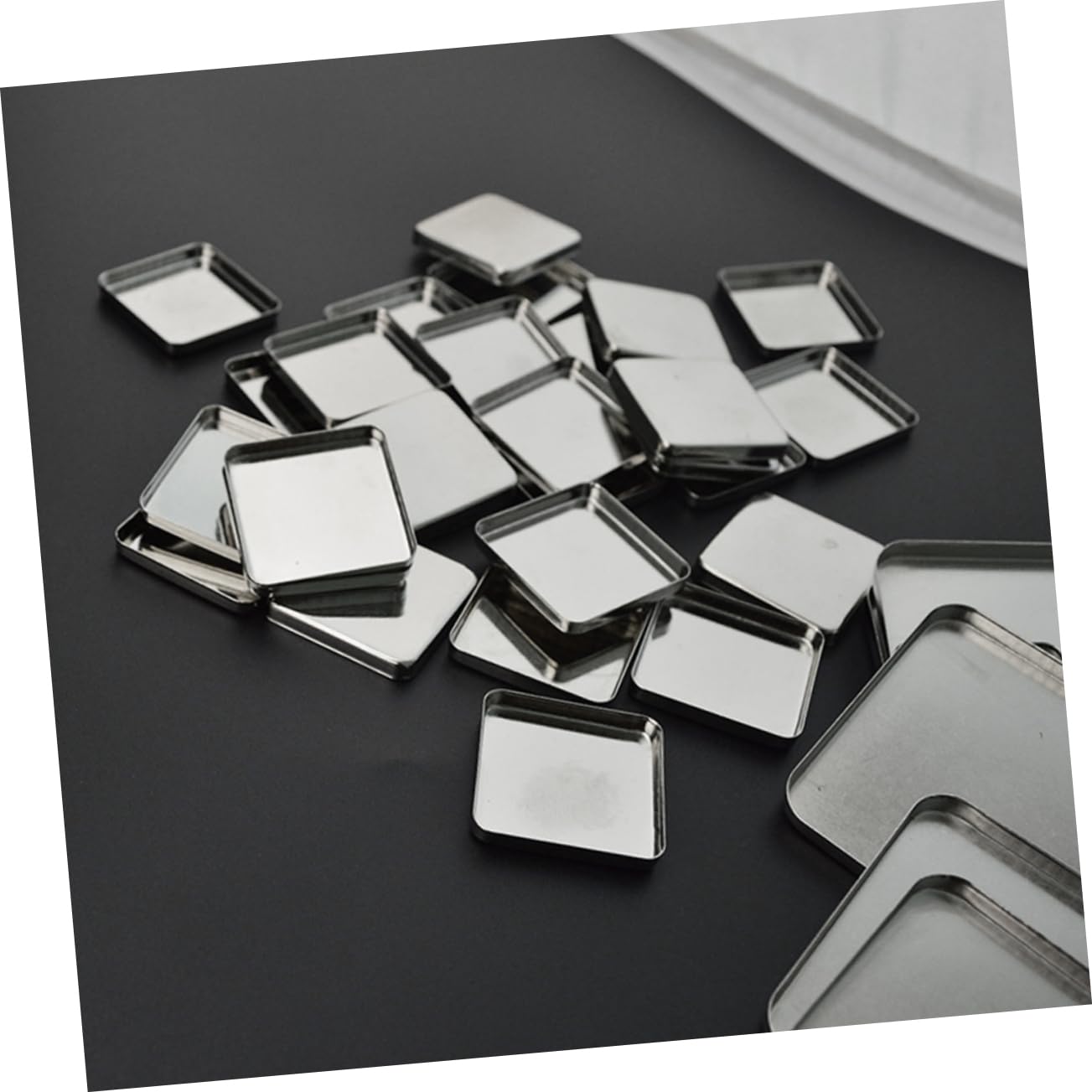 HAPINARY Diy Square Metal Pans for Eyeshadow Blusher Pressed Powder Makeup Palette
