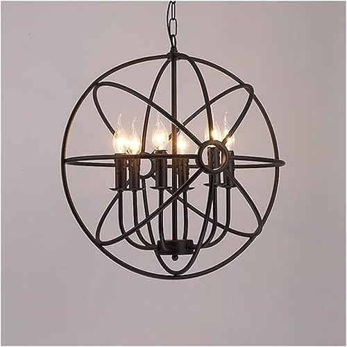 Amen Country Industrial V-intage E14 Pendant Light Loft Rustic Art Pyramid Diamond Birdcage Chaner, Ceiling Hanging in Antique Retro Basilica Style