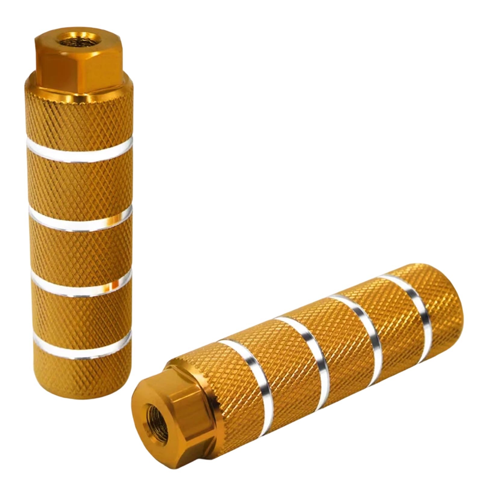 YMWALK Bike Pegs,2 Pieces Universal Aluminum Bike Foot Pegs BMX Stunt Pegs Cycling Pegs Anti-slip Rear Feet Pedals Cycling Bike Accessories for BMX, Mountain Bike Bicycle(Gold) — image 1