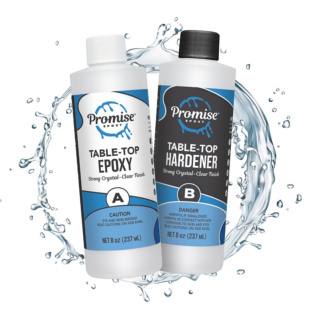 Promise Epoxy Table Top Epoxy Resin Kit 16 Oz for Bar Top & Coatings