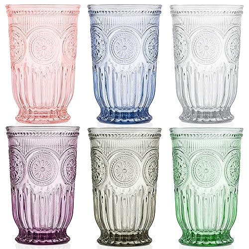 Yungala Multi-colored Highball Drinking Glasses