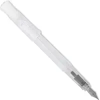 PILOT Caneta-tinteiro Kakuno, corpo transparente, ponta média (10822)