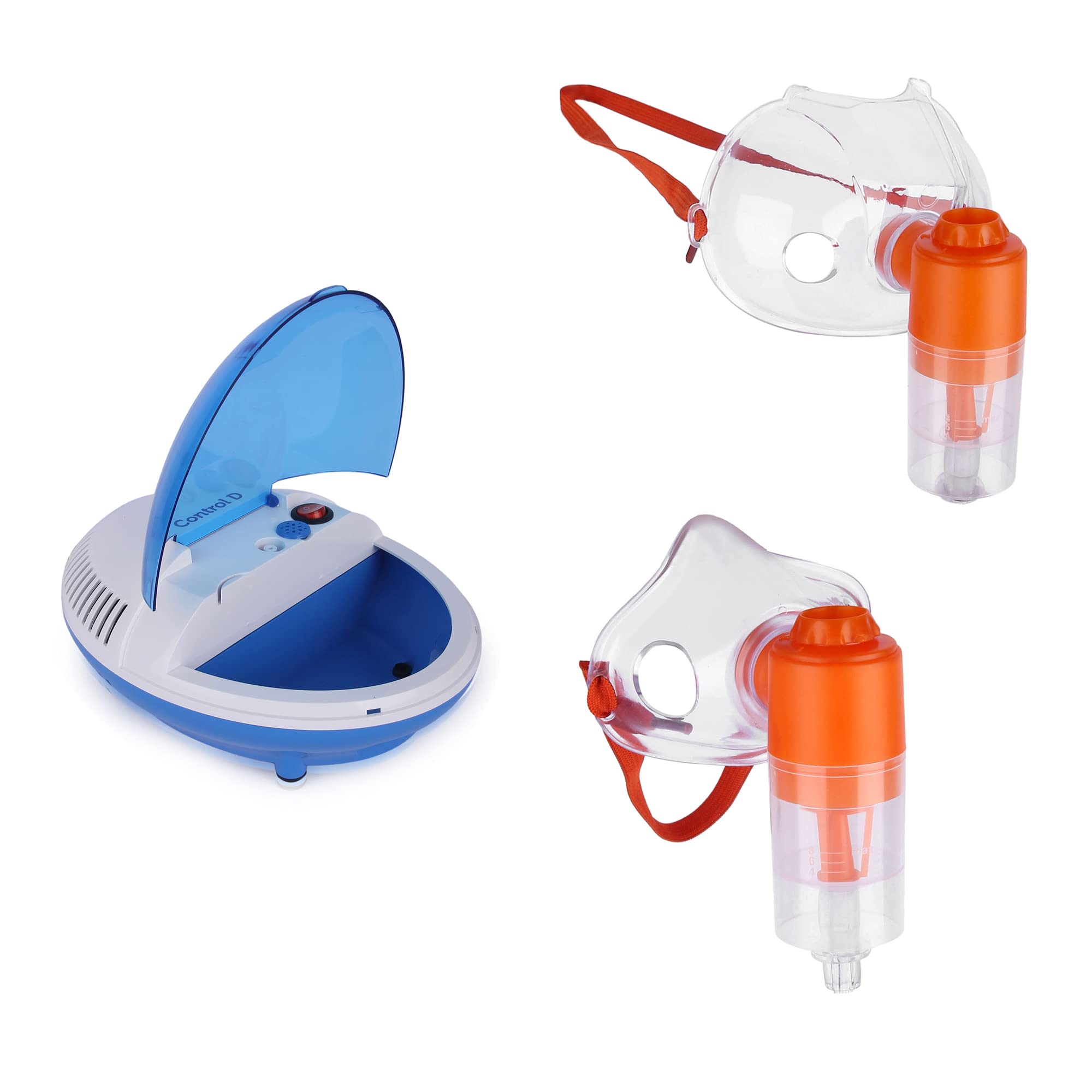 Prime Nebulizer with Complete Kit for Kids & Adults Nebulizer with 1 Year warranty (White,Blue)