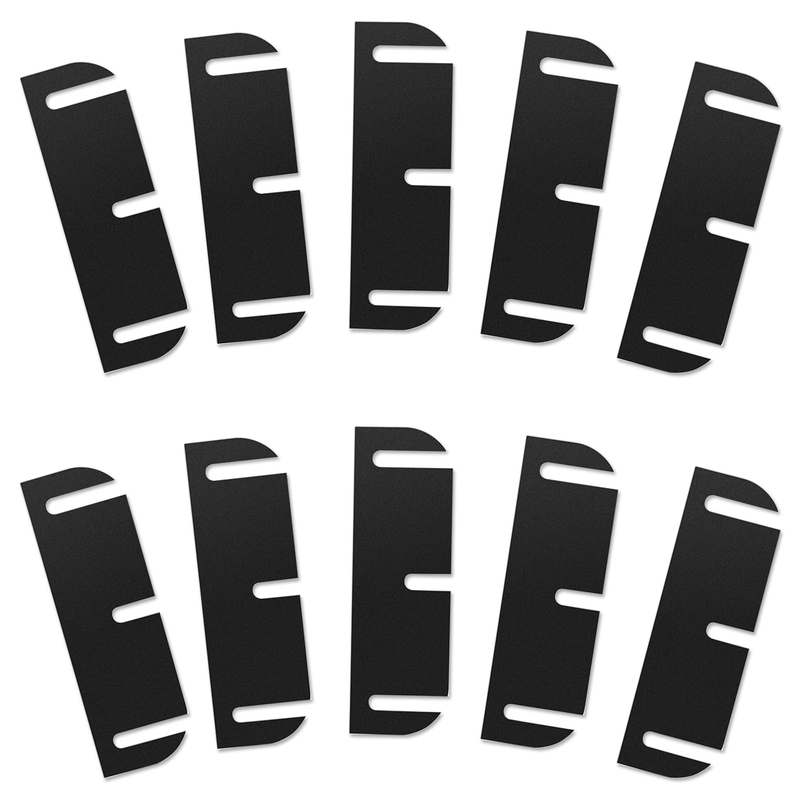 Jinkox Black 10Pcs Door Hinge Shims Door Hinge Spacer, 3.54In/9Cm Hinge Shims Adjustable Spacer Packers For Doors Filling Gaps Adjusting The Spacing To Align Prevents Air Leakage, Cabinets Hinge Repair