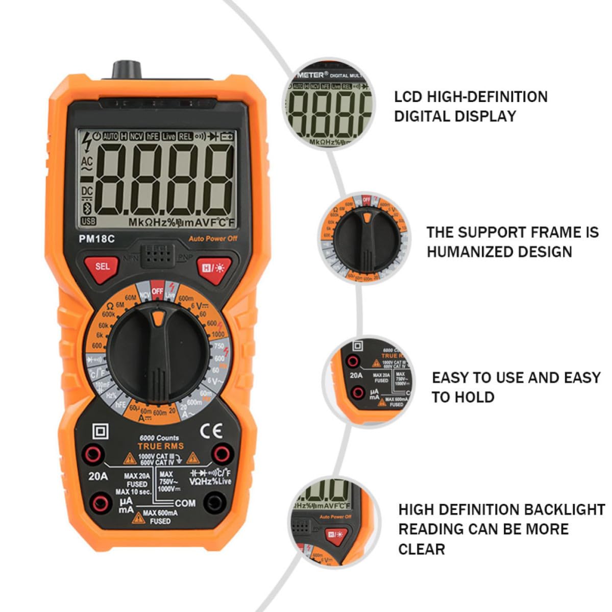 Professionelles Digitales Multimeter Pm18c mit Hoher Präzision