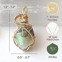 Vista 2 de Designs by Nature Gems – Collar con colgante, cadena chapada en oro de 18 pulgadas de 14 quilates