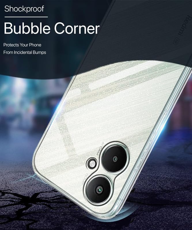 Image of Case Creation Brand -Plastic Mobile Cover For Xiaomi Poco M6 Pro (Soft & Flexible Back Case),Transparent