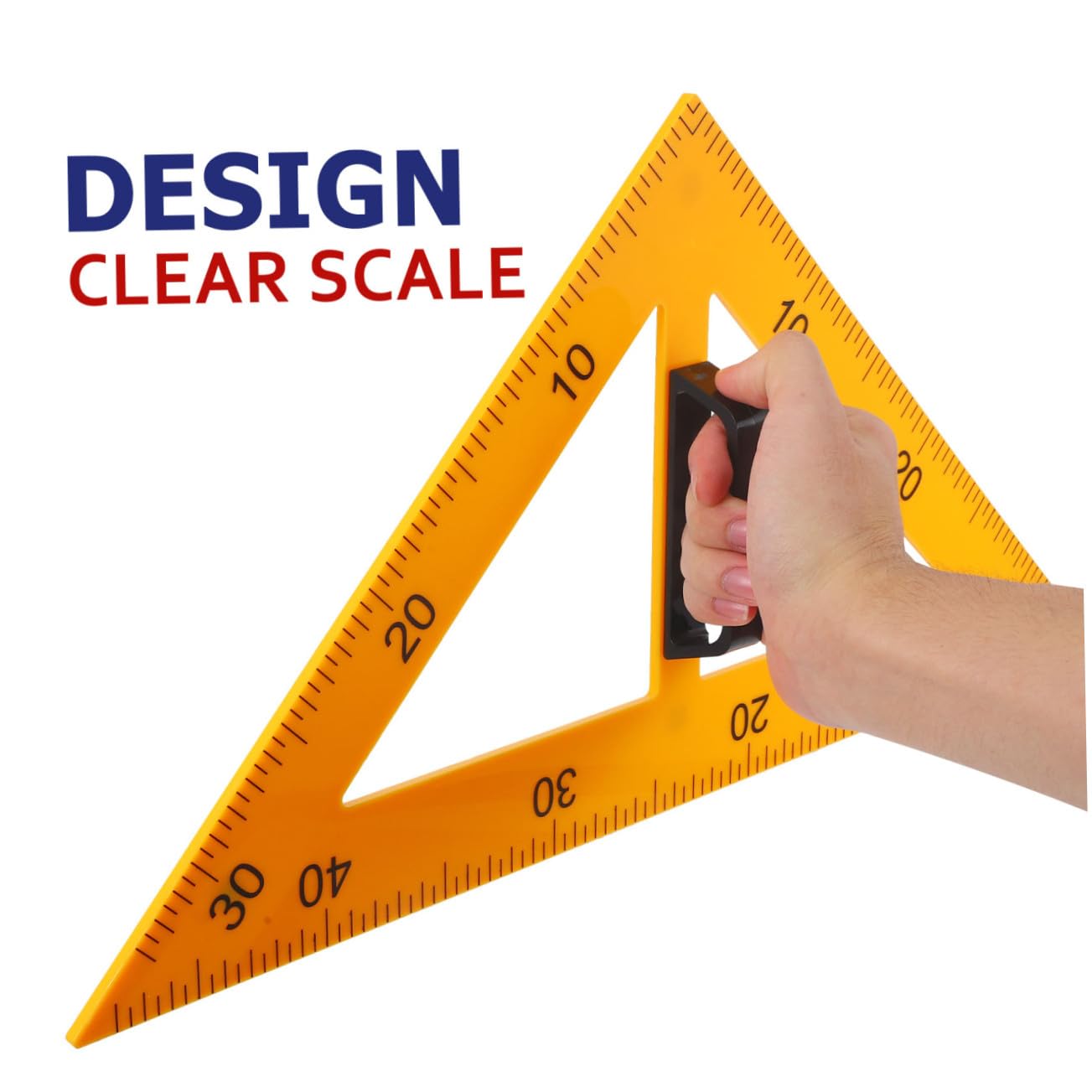 DOITOOL 3 Stück Magnetisches Geometrisches Dreieck Lineal mit Abnehmbarem Griff Multifunktionales Zeichen und Mathematiklehrmittel für Unterricht und Demonstrationen