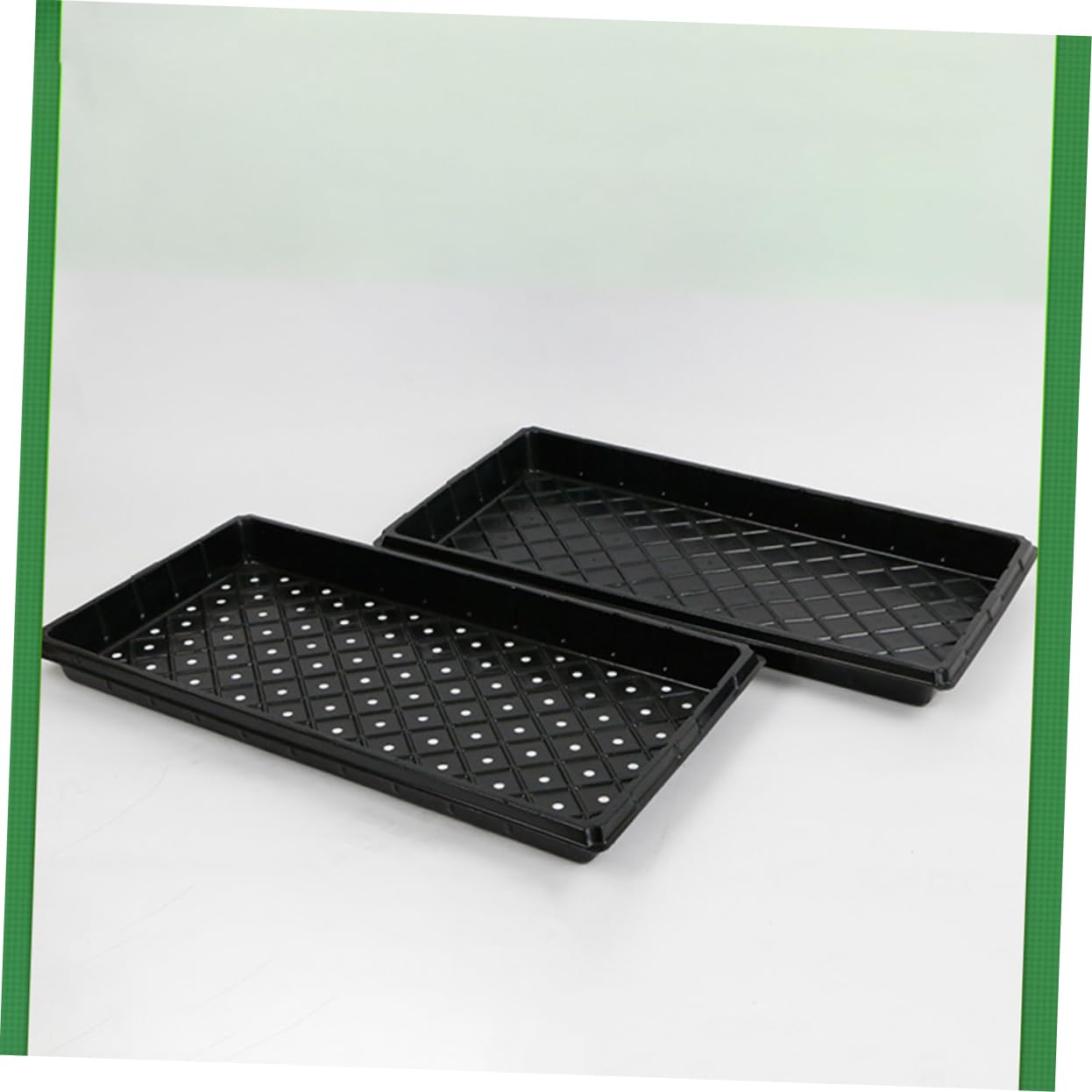 Abaodam Plateau de Semis PVC Noir Lot de 5, Respirant, Réutilisable