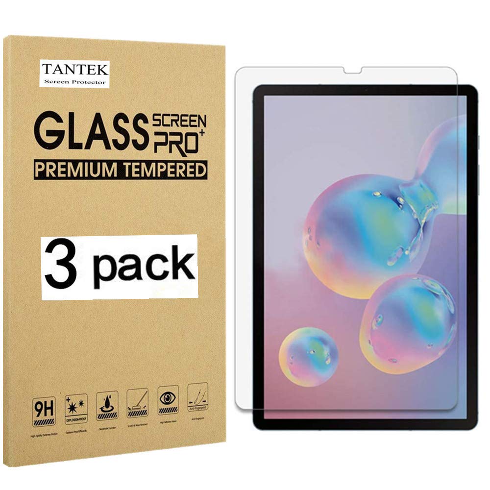 TANTEK [3-Pack] Screen Protector for Samsung Galaxy Tab S6/Tab S5e 10.5 inch,Tempered Glass Film,Ultra Clear,Anti Scratch,Bubble Free,S-Pen Compatible