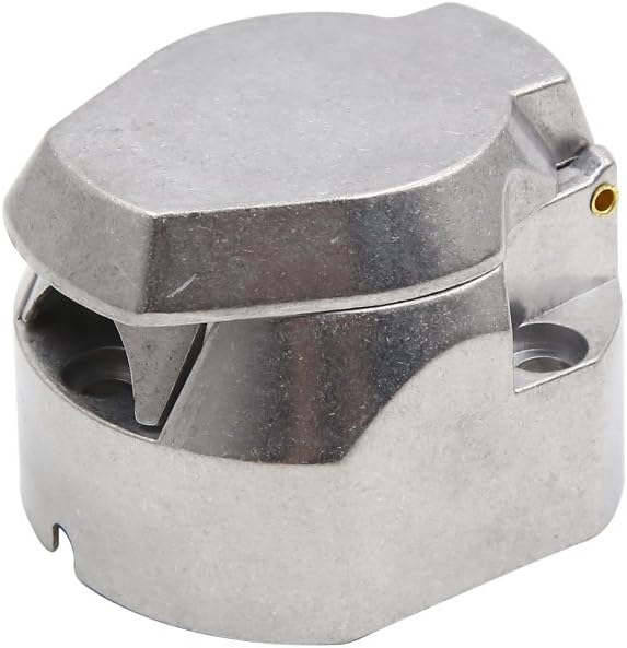 uxcell 7 Pin Flat Round Shape Europe Standard Car Trailer