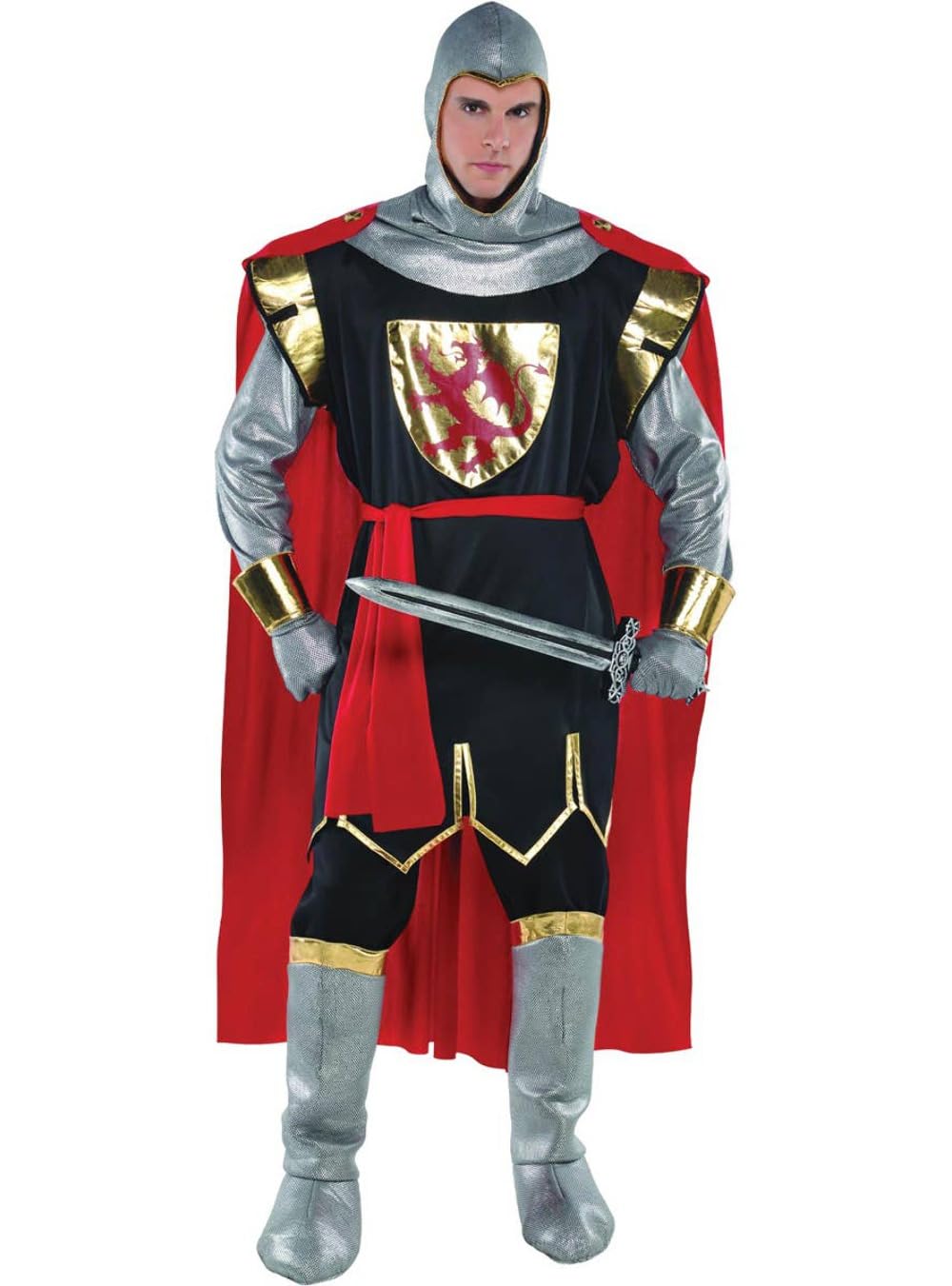 amscan Adults Brave Crusader Knight Fancy Dress Up Costume Mens Medieval Role Play Outfit