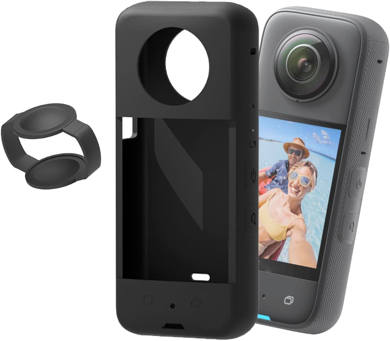 CareFlection Silicone Protector for Insta360 X3 360 Action Camera : Full coverage, Quick Release Lens Cap, Buttons Coverage, Exact fit, precise Cut, Water Proof, Drop Resistant Rubber Bumper (Black) (B0C2DJNR4K) Amazon Price History, Amazon Price Tracker