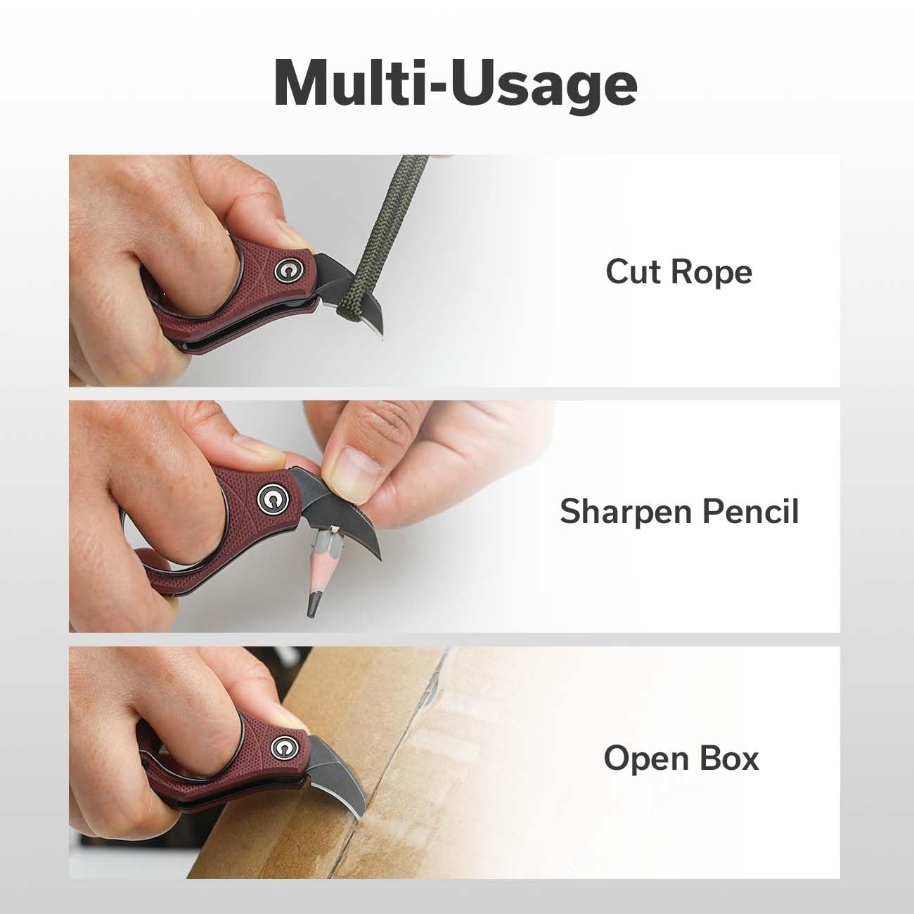 CIVIVI Pyrus Mini Taschenmesser (1 Stück), EDC-Schlüsselanhänger Klappmesser, 1,64 cm 14C28N-Klinge G10-Griff C23038-1