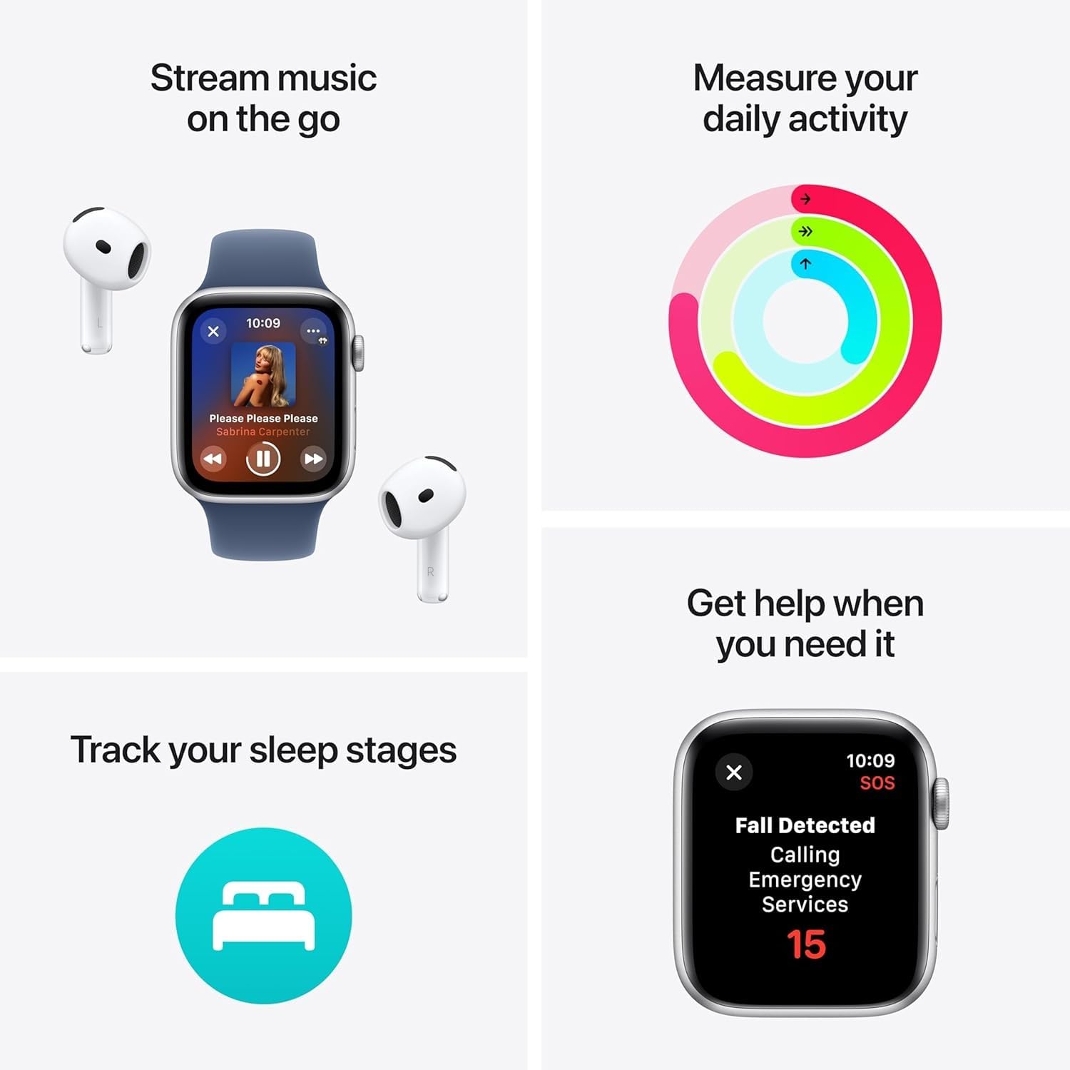 Amazon.com: Apple Watch SE (2nd Gen) [GPS, 44mm] - Silver Aluminum