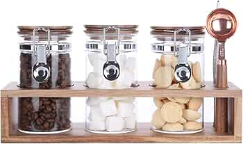 Amazon｜KKC キャニスター ガラス 保存容器 密封びん 保存瓶 スプーン