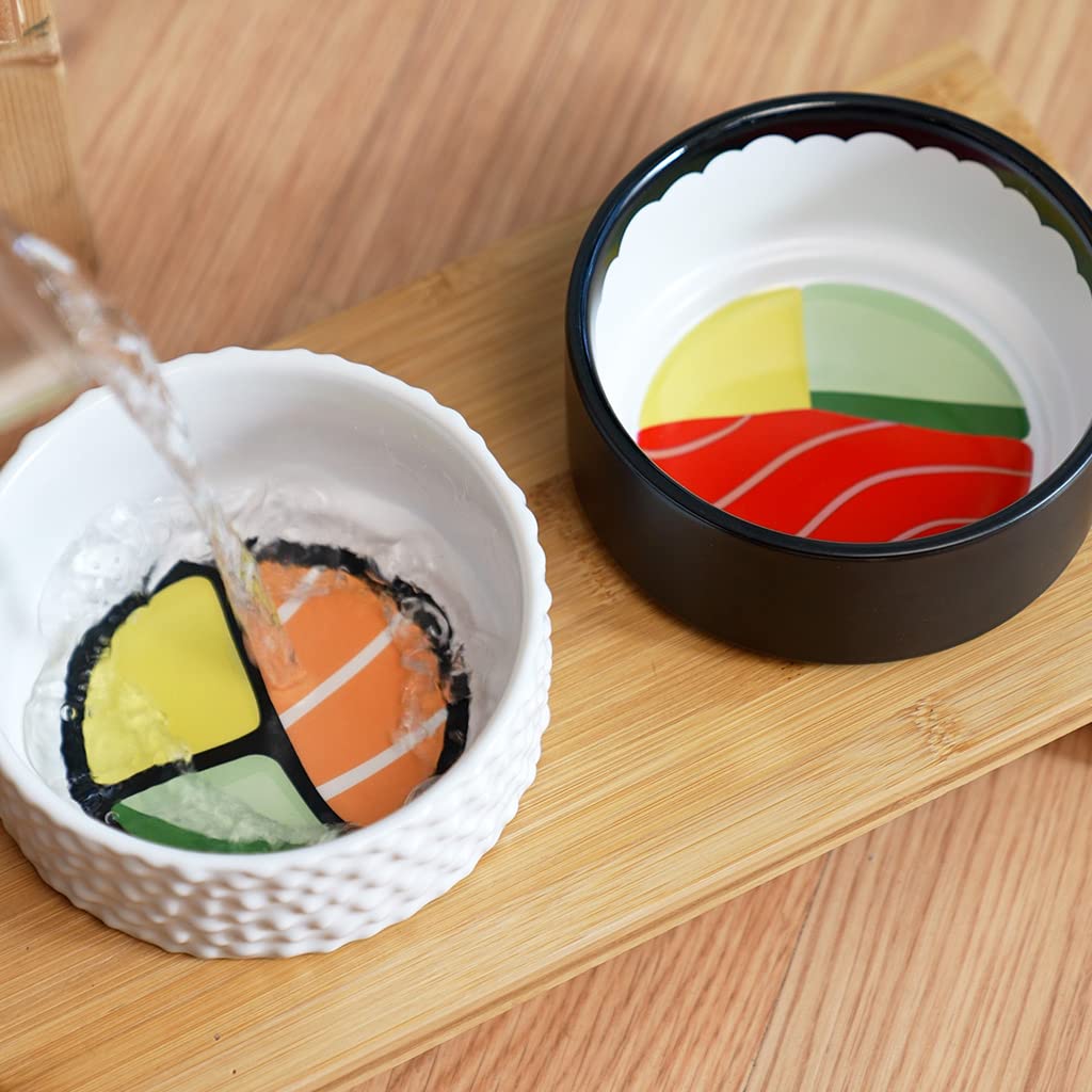 balvi Futternapf für Hunde und Katzen Komeki im Sushirollen-Design Keramik/Bambus