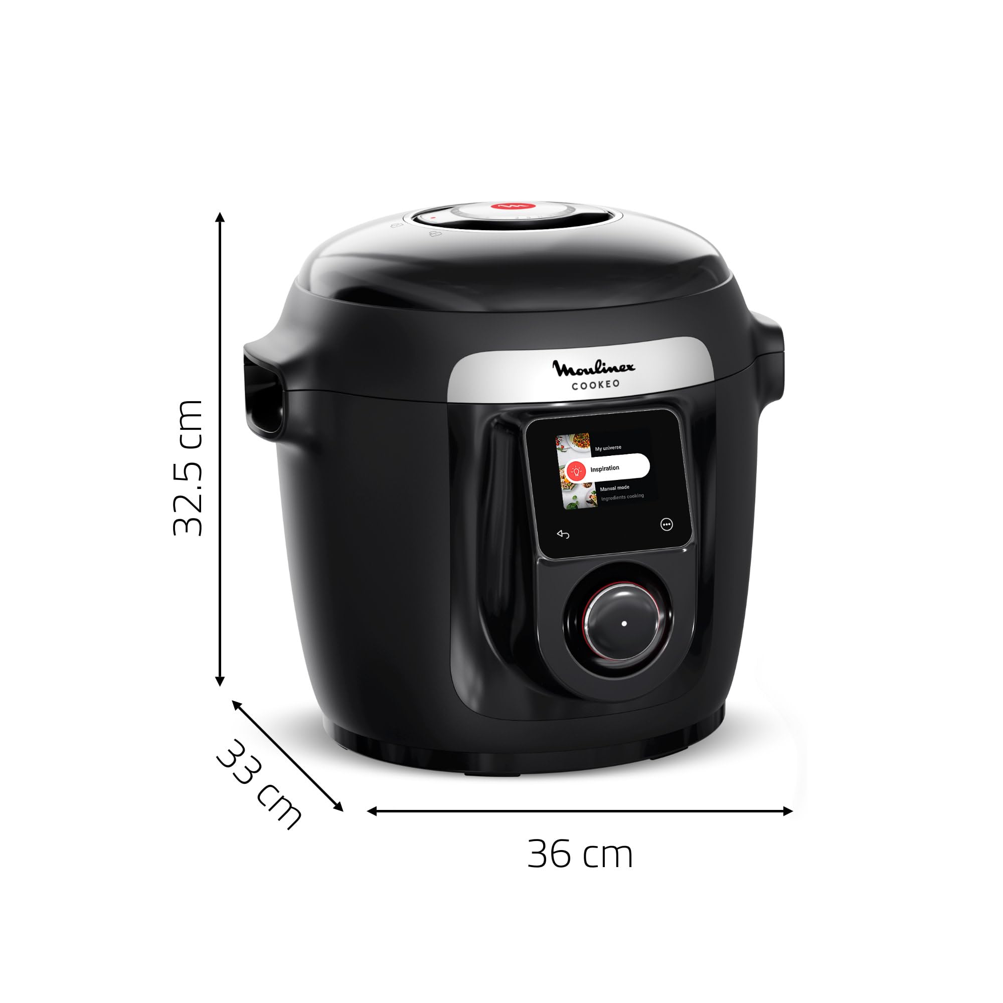 Moulinex Cookeo Wi-Fi 10-en-1, Multicuiseur, 10modes de cuisson, Cuisson sous pression, Etapes détaillées, CE96G810, Noir