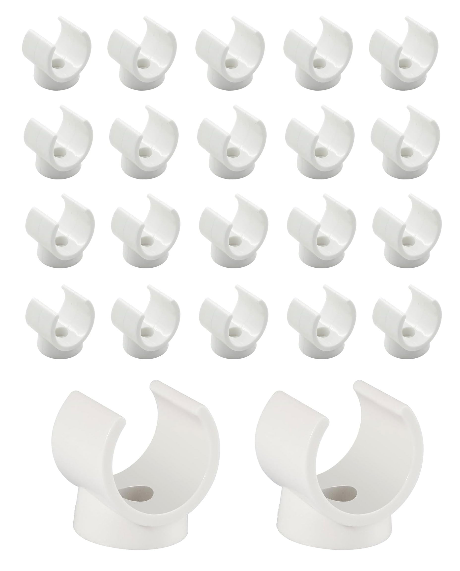 20 piezas Clips PEX de 1/2 pulgada para colgar tuberías – abrazaderas para tubos, soporte de tubería de 16 mm, ganchos en U, abrazaderas para tuberías de agua, clips de abrazadera de tubo