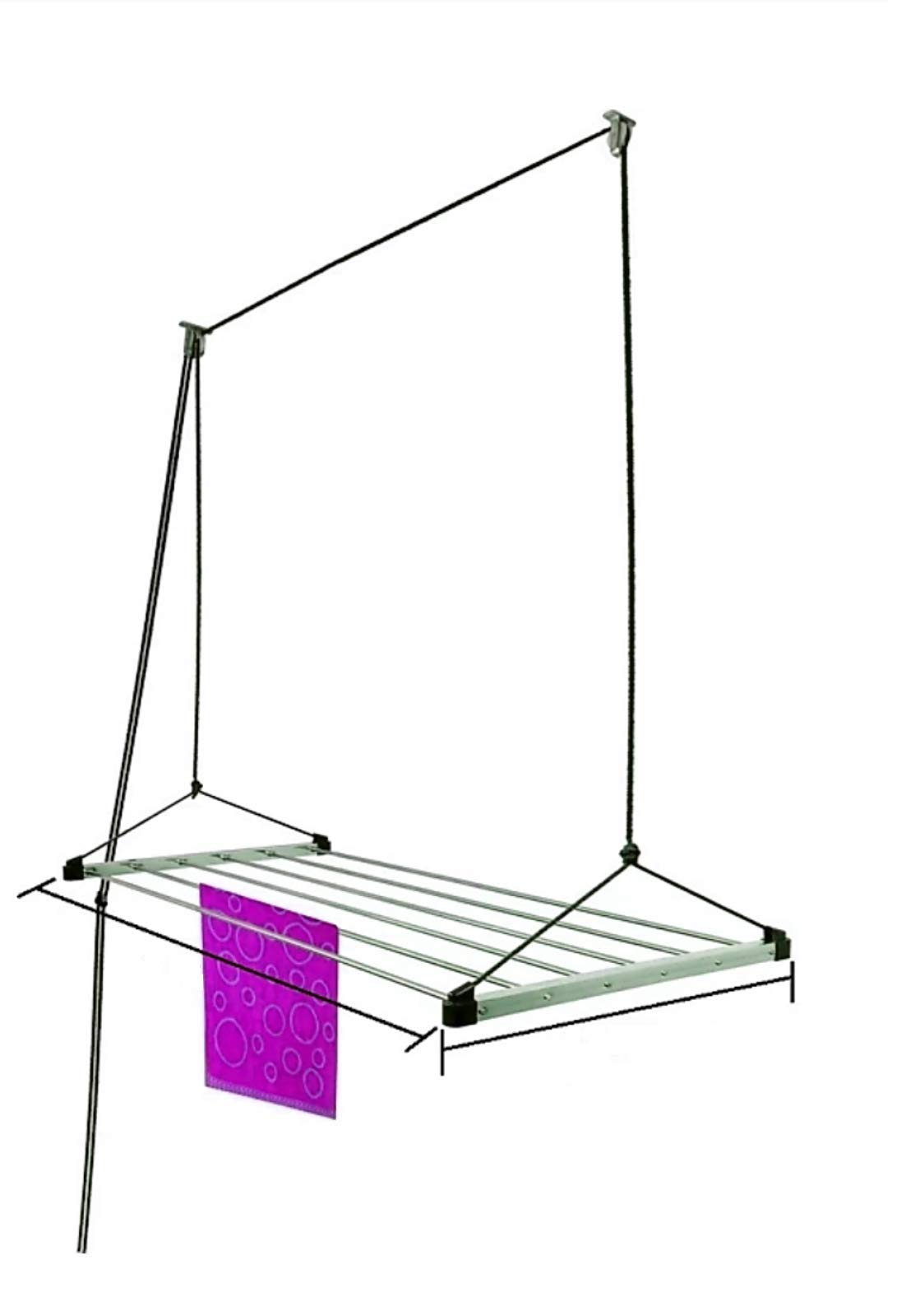 Buy VIMART (6 Pipes x 6.5 Feet) Steel Heavy Duty Ceiling Cloth Dryer