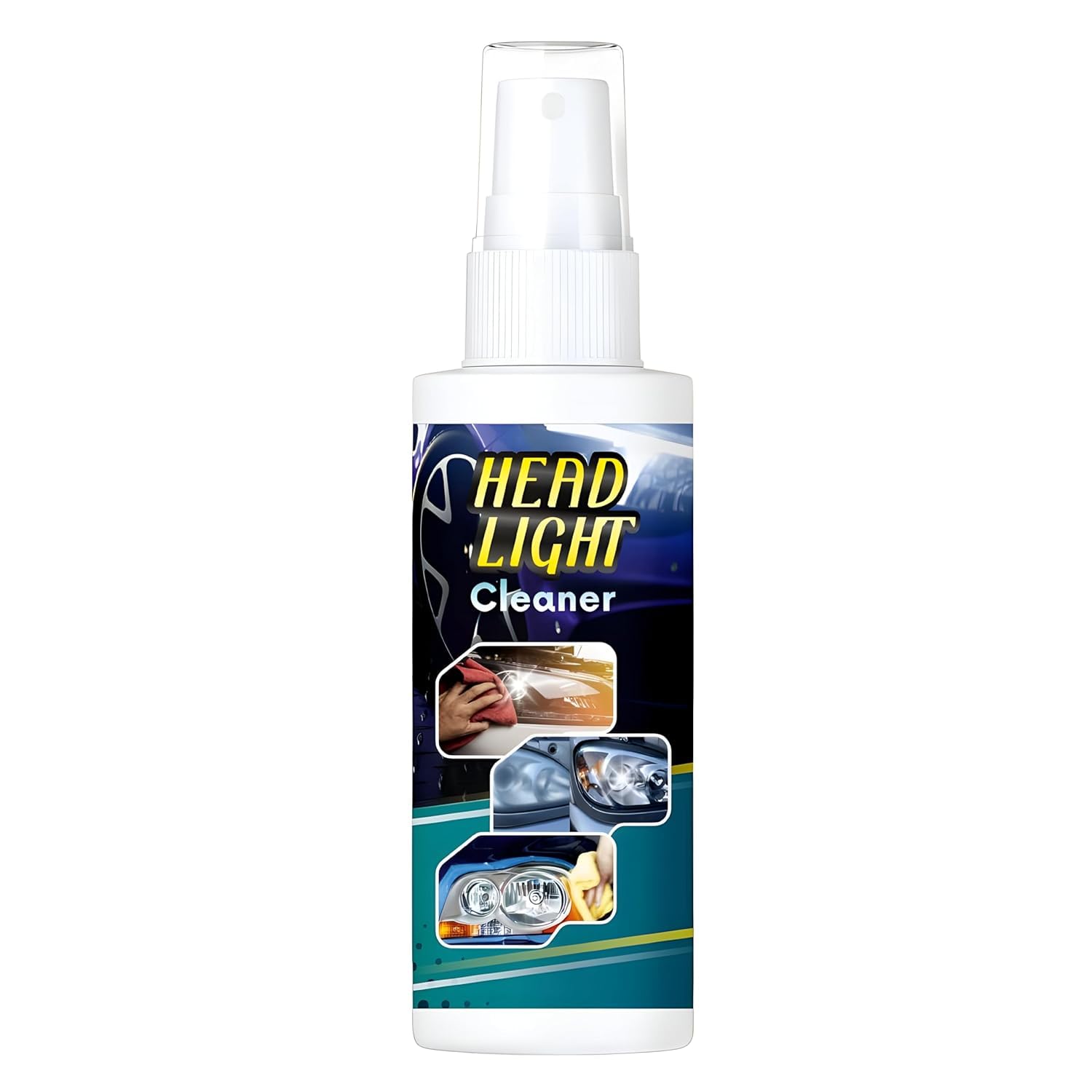 NALACALHeadlight Lens Cleaner and Restorer, Shiner Spray for Car and Bike Headlight Glass, Restores Cloudy, Dull, Yellowed Headlights for Clear Visibility (110ml)