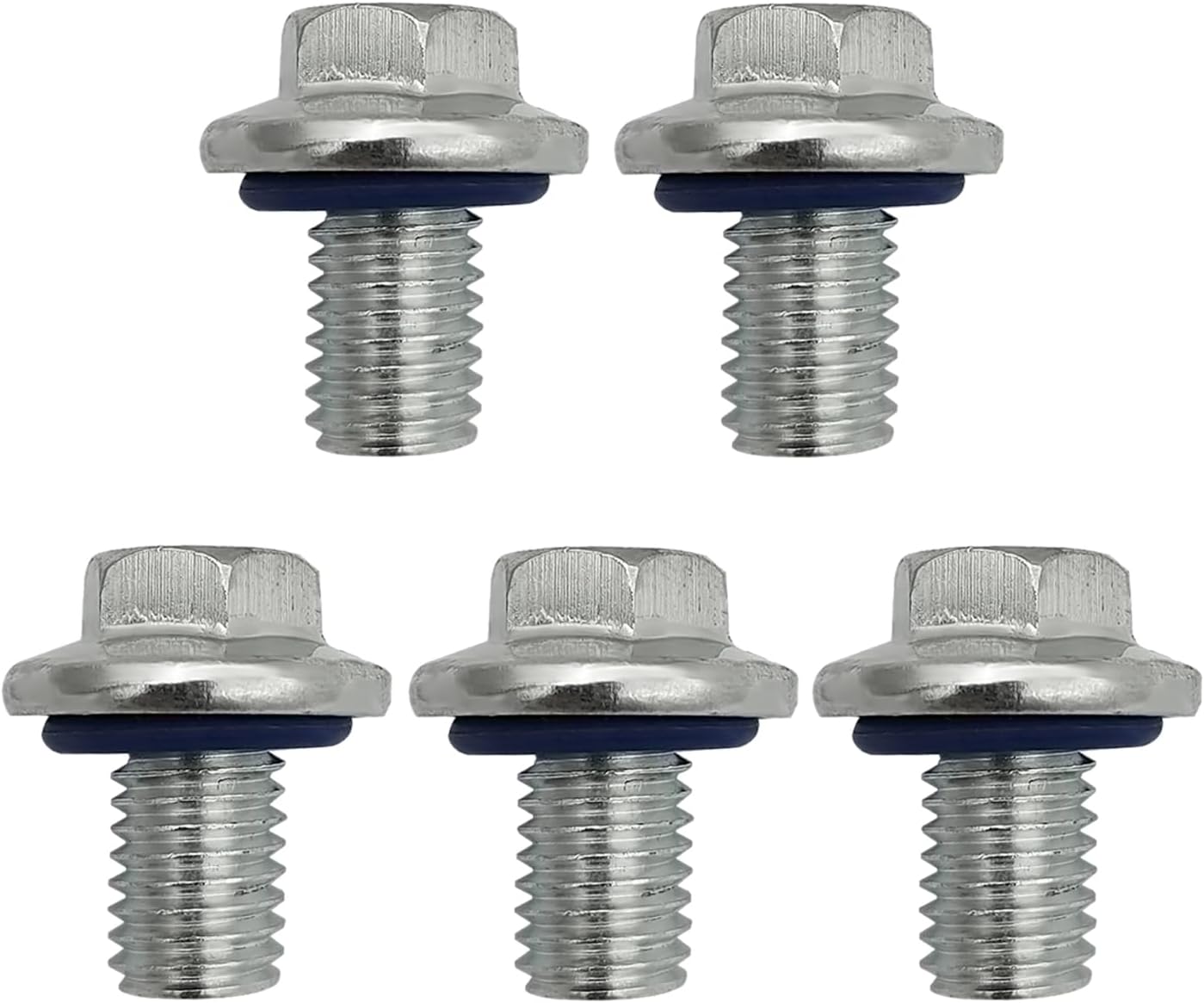 55577568 5PCS Engine Oil Drain Plug Bolt with Gasket, Engine Oil Drain Plug Fit For GM Chevy Silverado GMC Sierra, for Buick Regal for Cadillac CT5 for Chevrolet Blazer 55577568