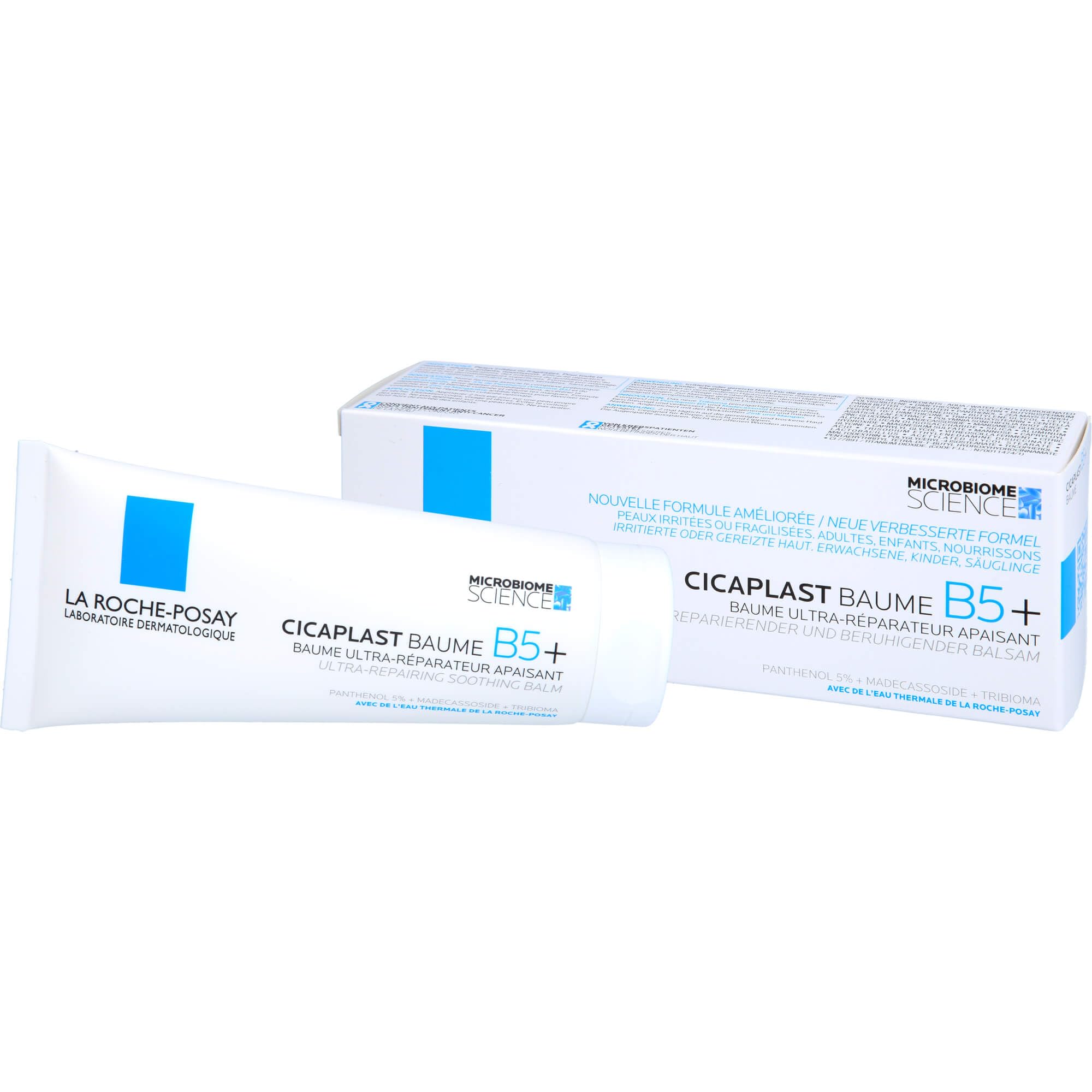 La Roche-Posay Cicaplast Baume B5+, Balsamo Viso e Corpo Riparatore, Adatto a Pelli Secche e Sensibili, Azione Anti-Rossore, Effetto Lenitivo, Formula con Tribioma, Pantenolo, Madecassoside, 100 ml