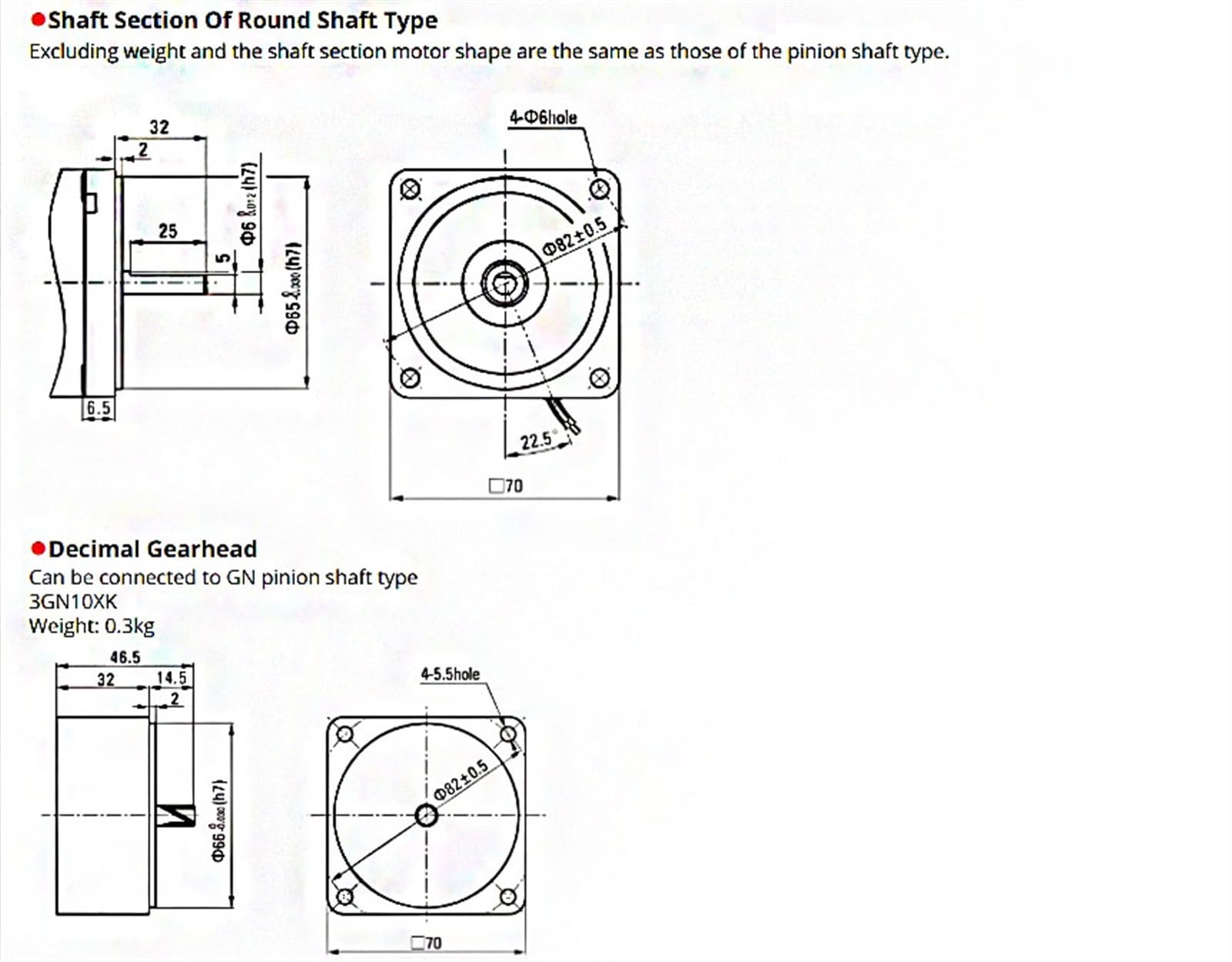 Motorreductor reversible de 220 V CA, 15 W, 3IK15GN-C, motor de inducción, potencia nominal continua, monofásico, 50 Hz Reducción de par(3.6:1)