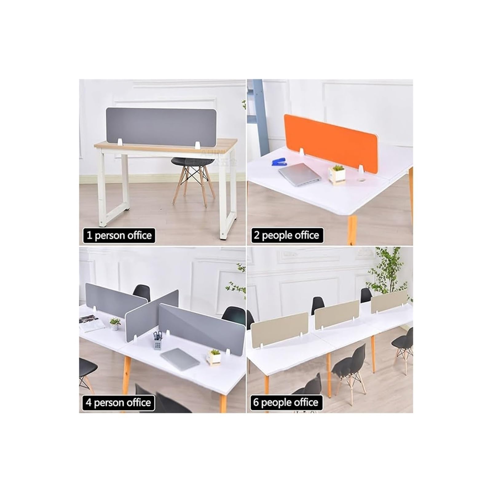Sichtschutzwand für den Schreibtisch, tragbare Akustik-Trennwand – Schallschutzwand für Homeoffice und Klassenzimmer – freistehender Arbeitsbereichsteiler, Braun, 60 x 30 cm – Fördert die Ko