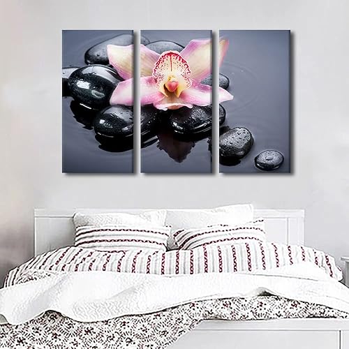 Vista 171 de TUMOVO Wall Art for Living Room Buddha Sculpture Flower Paintings Canvas Wall Art 3 Panel Wall Art Canvas Artwork Wall Decor Large Wall Decor Canvas