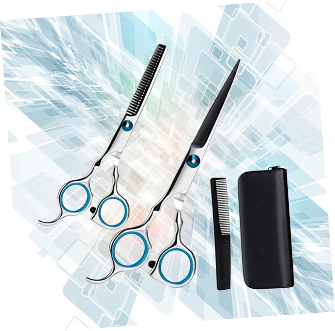 Hair Cutting Scissors Kit Hairdressing Tools Set Barber Comb Stainless Steel Scissors for Home Salon