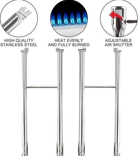 Miniatura 3 de Kit de tubo de 2 quemadores de 20 12 pulgadas para modelos Weber Summit 2000 a 2006 Summit de 4 quemadores (compatible con Weber 85660), piezas de