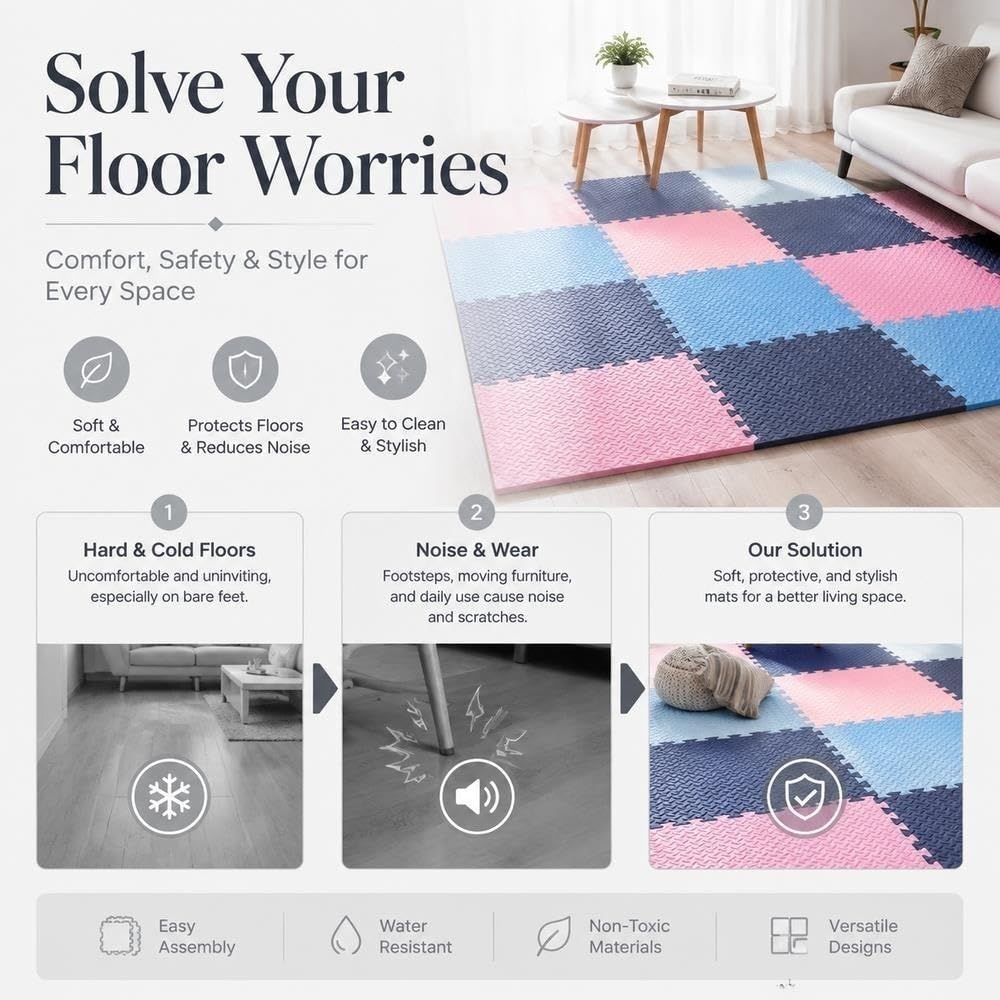 Tapis de Verrouillage Durable de Puzzle de carrelages protecteurs de Mousse